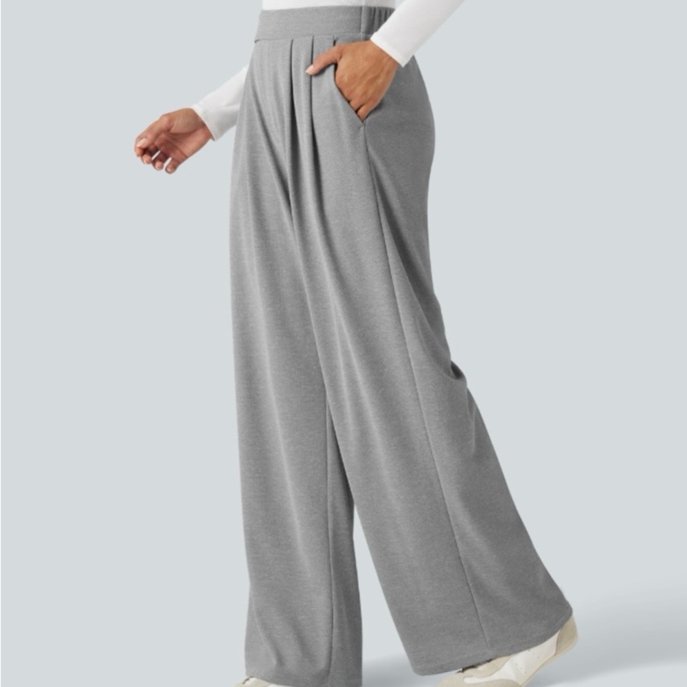 HALARA Women's Wide-Leg Pants in Gray